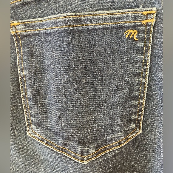 EUC Madewell Dark Blue Denim 10” High-Rise Skinny Jeans (26) - Picture 5 of 6